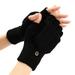 Uuszgmr Kids Gloves Winter Winter Knit Convertible Fingerless Gloves Solid Color Trendy Gloves Thermal Gloves UniTemperament Warm Wear