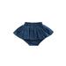 Qtinghua Infant Toddler Baby Girls Denim Shorts Elastic Waist Pleated Shorts Skirt Summer Clothes Blue 6-12 Months