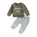 Tosmy Baby Boy Outfits Long Sleeve Pullover Sweatshirt Toddler Boys Outfits Pants Clothes Set Fall Winter 2 Piece Outfits Cute Clothes