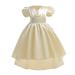 EHQJNJ Toddler Dresses Long Sleeve 5T Toddler Girls Christmas Short Sleeve Solid Bow Tie Embroidery Lace Ruffles Party Evening Dress Wedding Dress