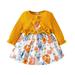 BOLUOYI Baby Girl Clothes Toddler Cardigan and Dress Girls Dinosaur Floral Print Sleeveless Tank Dress Long Sleeve 2Pcs Outfits