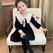 naisibaby Girl s Long Sleeve Dress Casual Spring Fall Dress Princess Christmas Party Dress Winter Outfits Black Size 120