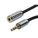 Monoprice Audio Cable - 25 Feet - Black | 3.5mm Male Plug to 3.5mm Female Jack for Mobile Gold Plated