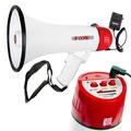 5Core Megaphone Rechargeable 40W Bullhorn w Siren Volume Adjustable Bull Horn Loud Speaker 1000 Yard Range