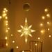 Window Sucker Holiday Lamp LED Christmas Trees Deer Bell Star Santa Hanging Garland Light Wall Decorative