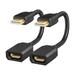 High-Speed HDMI Extension Cable for Streaming Devices 2-Pack - Compatible with Google Chrome Cast Roku Xbox PS4
