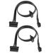 Mini 4-Pin to SATA Power Splitter Cable - SATA 15 Pin to Mini 4Pin ATX Power Adapter 45cm 2-Pack