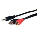 Standard Series 3.5mm Stereo Mini Plug to 2 RCA Plugs Audio Cable 6ft