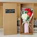 BAILANku 3 Roses Soap Flower Carnation Bunch Gift Box Artificial Flowers Gift Mother s Carnation Flower Box Artificial Bouquet Mother s Day Creative Gift