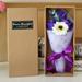 BAILANku 3 Roses Soap Flower Carnation Bunch Gift Box Artificial Flowers Gift Mother s Carnation Flower Box Artificial Bouquet Mother s Day Creative Gift