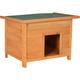 Niche chien sur pied dim. 85L x 58l x 58H cm - toit ouvrant bitumé vert - bois sapin pré-huilé