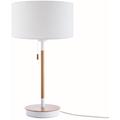 Paco Home - Lampe De Bureau Lampe De Chevet Hauteur 49 cm Design Scandinave Blanc (Ø28 cm), Lampe