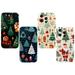 4 Pack Christmas Tree Shockproof Phone Case TPU Soft Shell Camera Protection Anti-Scratch for iPhone 14 Pro Cases