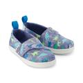 TOMS Kids Tiny Alpargata Dino Toddler Shoes Blue/Green/Grey, Size 4