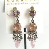 Anthropologie Jewelry | Anthropologie Sorrelli Rose Dangle Earrings | Color: Pink/Silver | Size: Os