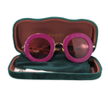 Gucci Accessories | Gucci Round Pink Embellished Crystal Pave Sunglasses Gg0113s 012 | Color: Pink | Size: Os