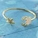 Kate Spade Jewelry | Kate Spade Sea Star Crab & Starfish Gold Flex Cuff Bracelet New W/Dust Bag | Color: Gold | Size: Os