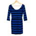 Urban Outfitters Dresses | Coincidence & Chance Stripe Tulip Mini Dress - Medium | Color: Black/Blue | Size: M