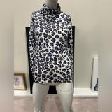 J. Crew Sweaters | J. Crew Women's Leopard Print Turtleneck | Color: Black/Blue | Size: S