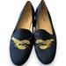 Anthropologie Shoes | Anthropologie Jon Josef Navy Gatsby Smoking Loafer Flats Embroidered Lobster 10 | Color: Blue/Gold | Size: 10