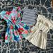 Ralph Lauren Dresses | Girls/Kids Ralph Lauren Cat&Jack Summer Dress Bundle Sz 5t Striped Floral | Color: Blue/White | Size: 5tg