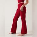 Athleta Pants & Jumpsuits | Athleta Salutation Stash Rib Flare Red Pants Women’s Large Gym Retro 70s Workout | Color: Red | Size: L