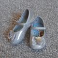 Disney Shoes | Disney Frozen Toddler Girl Shiny Dress Shoes | Color: Gold/Gray | Size: 5bb