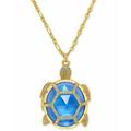 Kate Spade Jewelry | Kate Spade Ny Jeweled Paradise Found Sea Turtle Locket Pendant Necklace | Color: Blue | Size: Os