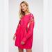 Free People Dresses | Free People Mini Obsessions Embroidered Mutton Sleeve Dress Fuchsia / Pink | Color: Pink | Size: S
