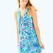 Lilly Pulitzer Dresses | Lilly Pulitzer Sharp Shay Floral Print Knit Ruffle Tunic Dress Size S | Color: Blue/Green | Size: S