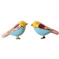 Anthropologie Jewelry | Anthro Cute Bird Stud Earrings | Color: Gold/White | Size: Os