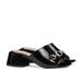 Gucci Shoes | Gucci Patent Lexi Horsebit Accent Slides Mules | Color: Black/Silver | Size: 39.5eu