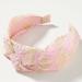 Anthropologie Accessories | Anthropologie Picnic Pink Knotted Headband | Color: Cream/Pink | Size: Os