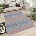 Eteyteay Morocco Geometry Area Rugs Vintage Aztec Striped Tribe Rug Bohemian Non Slip Living Room Decorative Carpet Soft Washable for Bedrom Office Study Entrance Floor Mats 150x240cm