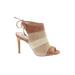 BCBGeneration Ankle Boots: Tan Stripes Shoes - Women's Size 8