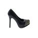 Brash Heels: Slip On Stilleto Cocktail Party Black Shoes - Women's Size 8 1/2 - Round Toe