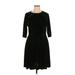 Unique Vintage Casual Dress - Formal Crew Neck Long sleeves: Black Dresses - Women's Size 1X