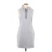 The North Face Casual Dress - Sheath Collared Sleeveless: Gray Print Dresses - Women's Size Medium
