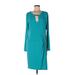 MICHAEL Michael Kors Casual Dress - Wrap: Teal Dresses - Women's Size Large