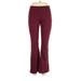 DG^2 by Diane Gilman Casual Pants - High Rise Boot Cut Boot Cut: Burgundy Bottoms - Women's Size 12 Petite