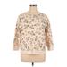 Draper James Sweatshirt: Tan Jacquard Tops - Women's Size 1X