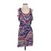 Parker Casual Dress: Purple Baroque Print Dresses - Women's Size Small