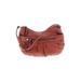 Tignanello Leather Shoulder Bag: Pebbled Brown Solid Bags