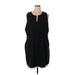 Kelly By Clinton Kelly Casual Dress - Shift: Black Solid Dresses - Women's Size X-Large