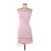 Shein Casual Dress - Bodycon: Pink Solid Dresses - Women's Size Medium