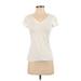 Banana Republic Short Sleeve T-Shirt: Ivory Tops - Women's Size X-Small