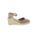 Castaner Wedges: Gold Shoes - Women's Size 37 - Round Toe