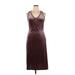 Casual Dress - Midi: Burgundy Dresses - Women's Size X-Large