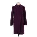 Kate Spade Saturday Wool Coat: Knee Length Purple Print Jackets & Outerwear - Women's Size Small