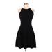 Design Lab Lord & Taylor Casual Dress - Mini: Black Solid Dresses - Women's Size Medium